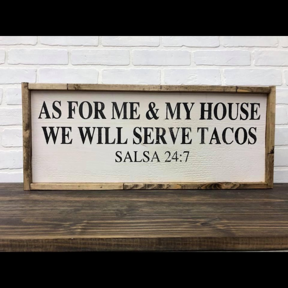Taco family sign handmade